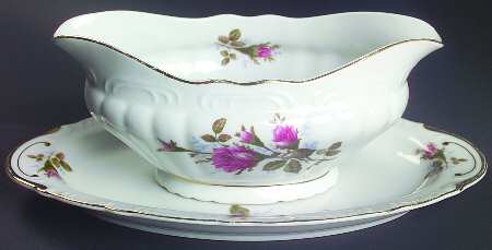 Royal Rose Gravy Boat & Underplate/Relish