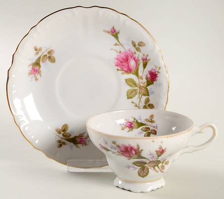 Royal Rose Flat Demitasse Cup & Saucer Set