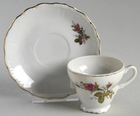 Royal Rose Footed Demitasse Cup & Saucer Set