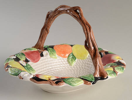 Mediterranean Fruit 6" Handled Basket