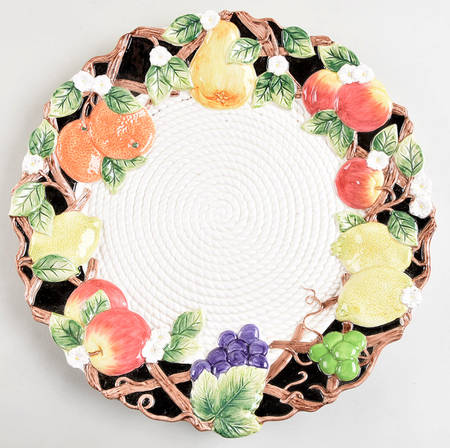 Mediterranean Fruit 13" Chop Plate (Round Platter)