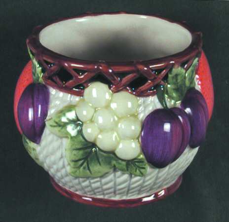 Mediterranean Fruit Open Sugar Bowl