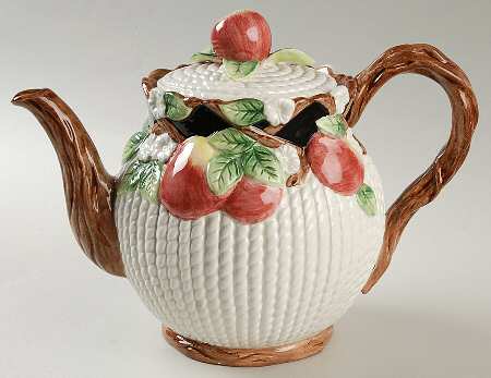 Mediterranean Fruit Teapot & Lid