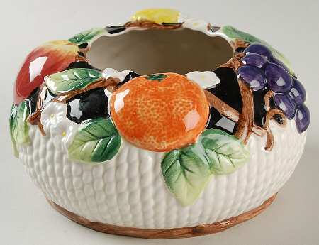 Mediterranean Fruit Hurricane Lamp No Globe