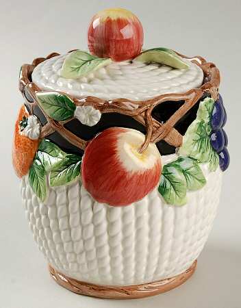 Mediterranean Fruit Candy Jar & Lid