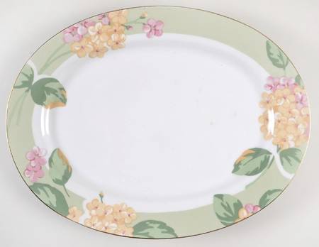 Hydrangea 14" Oval Serving Platter