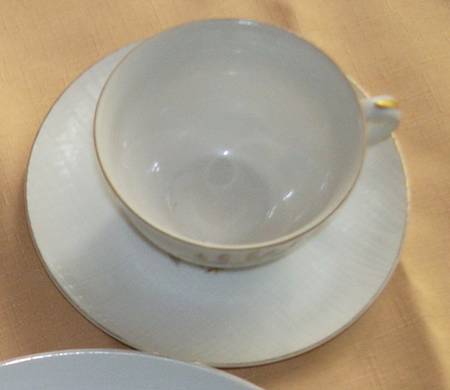 Forget Me Not Flat Cup & Saucer Set