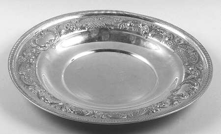 Silver Harvest (Sterling, Hollowware) Large Round Sterling Tray