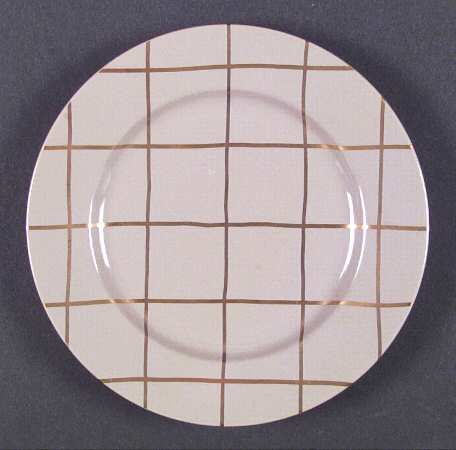 Golden Windowpane Greige by Fitz &amp; Floyd
