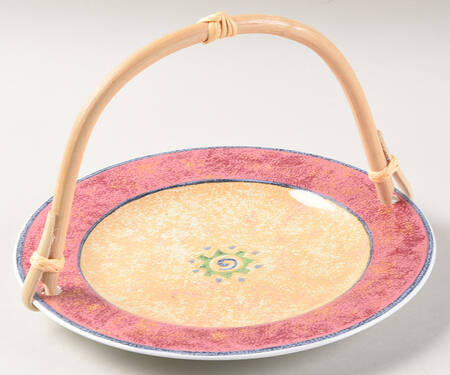 Mesa 5 3/8"-5 5/8" Bamboo Handled Serving Plate  HC
