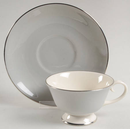 California Gray Footed Cup & Saucer Set
