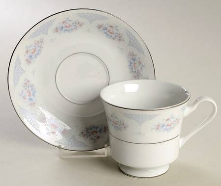 Sapphire Footed Cup & Saucer Set