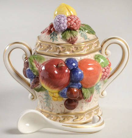 Venezia (Giftware) Sugar Bowl & Lid W/Spoon