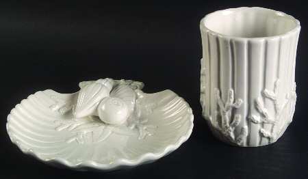 Coral Shells 2pc Bathroom Set (Tumbler & Soap Dish)