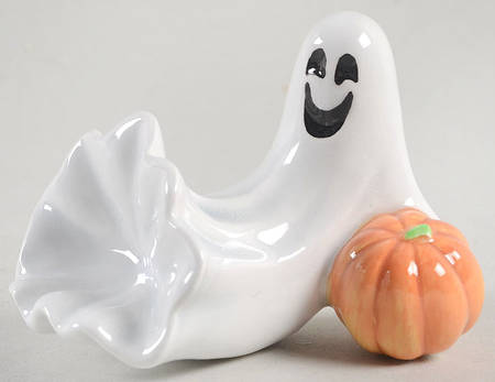 Halloween Sitting Ghost Tumbling Figurine
