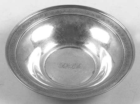 Rose of Sharon (Sterling, 1954, Hollowwaree) Medium Sterling Round Vegetable Bowl