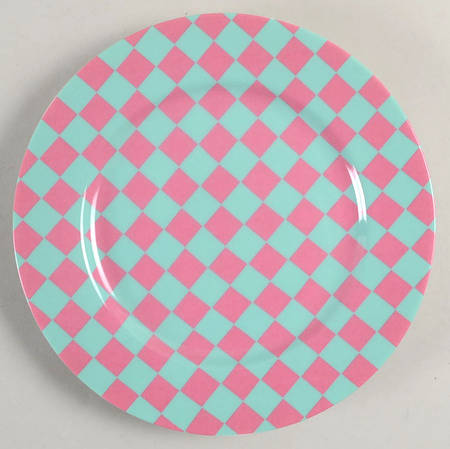 Checks (Raspberry on Turquoise) by Fitz &amp; Floyd