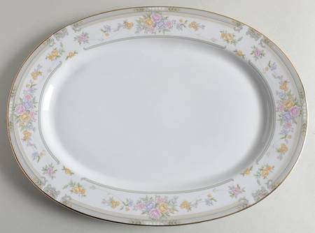 Southampton (Tan Body) 14" Oval Serving Platter by Farberware