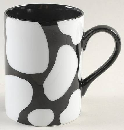 Collage (White Spots on Black) Mug