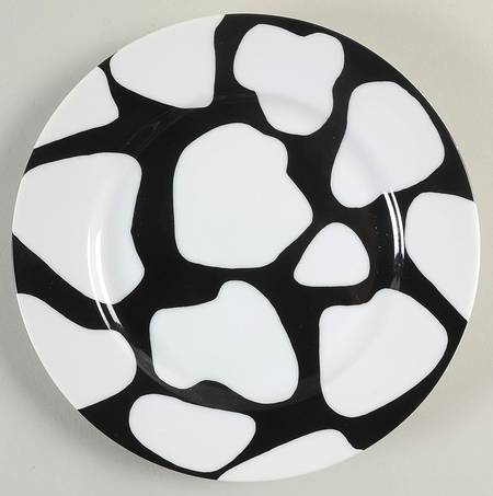 Collage (White Spots on Black) by Fitz &amp; Floyd