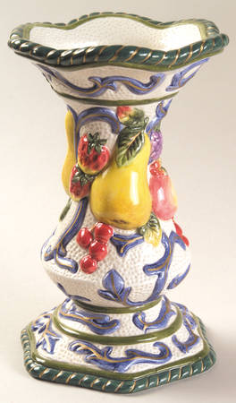 Florentine Fruit 7" Pillar Candleholder