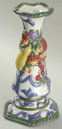 Florentine Fruit 8" Pillar Candleholder