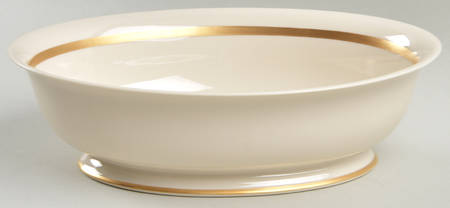 Fremont (Gold Trim) 9" Oval Vegetable Bowl