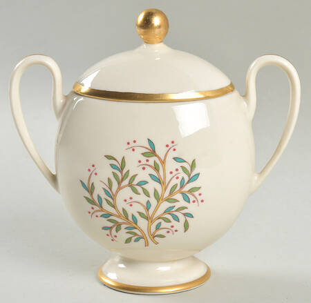 Fremont (Gold Trim) Sugar Bowl & Lid