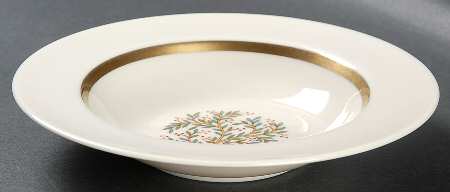 Fremont (Gold Trim) Rim Fruit/Dessert (Sauce) Bowl