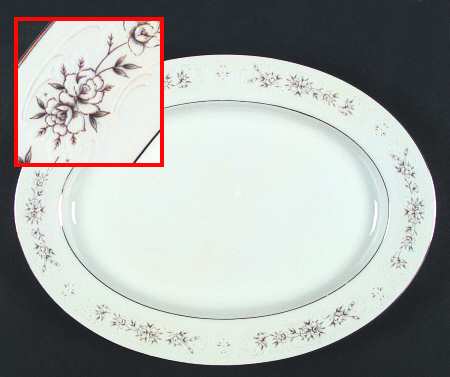 Golden Rose (Black &amp; White Roses) by Fine China of Japan