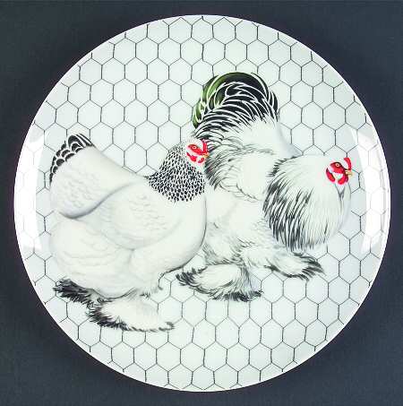 Chicken Coop Luncheon Plate
