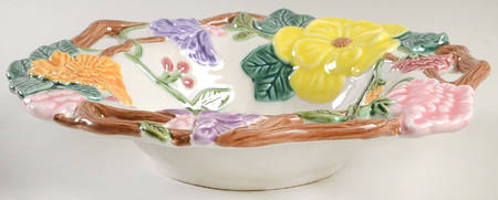 Floral Garden 10" Round Vegetable Bowl