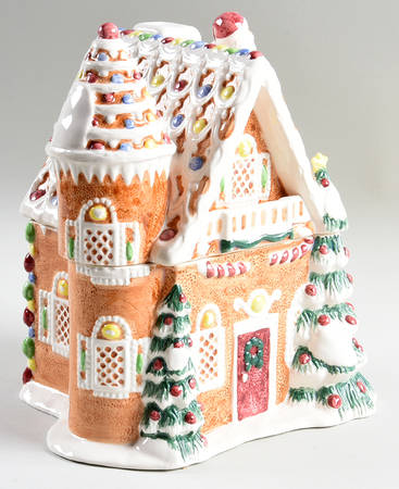 Gingerbread House Cookie Jar & Lid