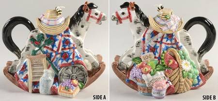 Countryside Figural Teapot & Lid