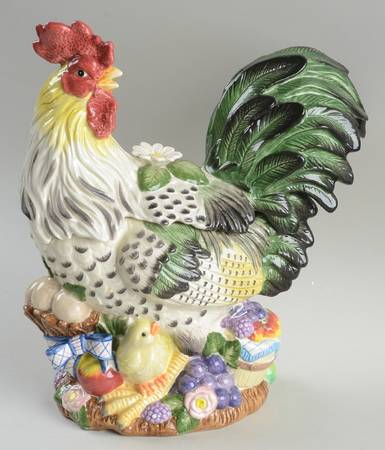 Countryside Figural Cookie Jar & Lid