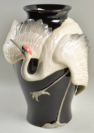 Tsuru Figural Temple Vase