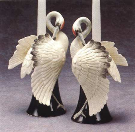 Tsuru Figural Candlestick