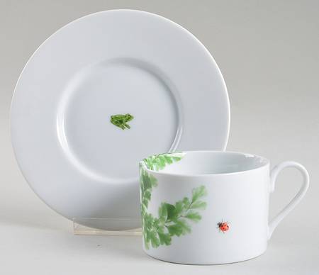 Imperial Fern Flat Cup & Saucer Set