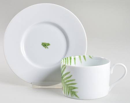 Imperial Fern Flat Cup & Saucer Set
