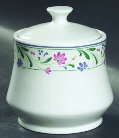 Brandywine (White Background) Sugar Bowl & Lid