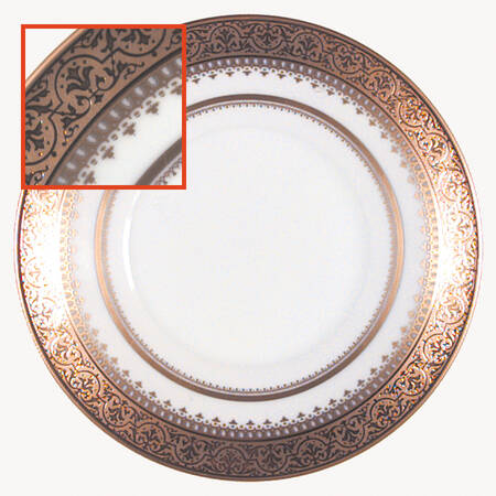 Imperial Heritage White and Gold Saucer