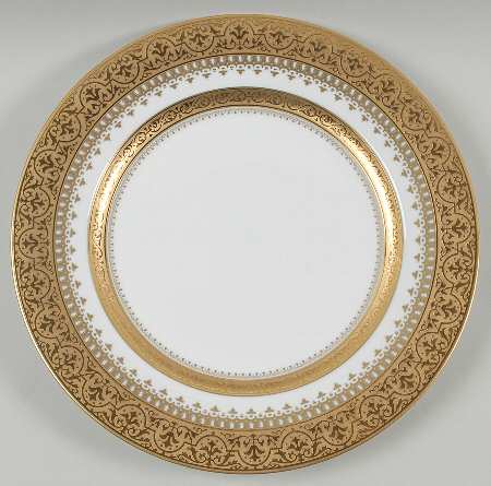 Imperial Heritage White and Gold 12" Chop Plate (Round Platter)