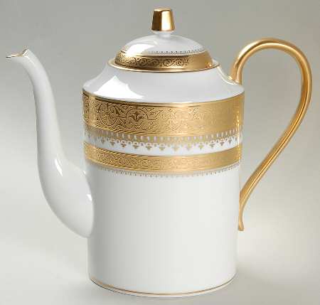Imperial Heritage White and Gold Coffee Pot & Lid
