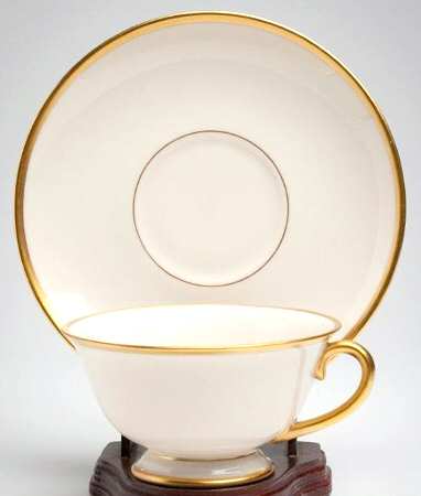 Wilshire (Merced Rim) Footed Cup & Saucer Set