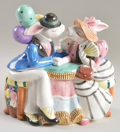 Ballooning Bunnies Large Candy Box & Lid
