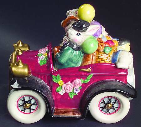 Ballooning Bunnies Candy Jar & Lid