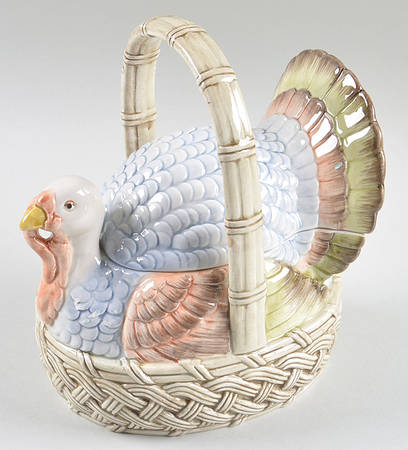 Turkey Time Figural Box & Lid