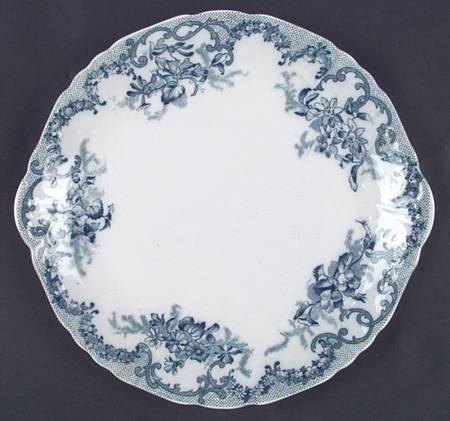 Versailles (Blue Gray, No Trim) Handled Cake Plate