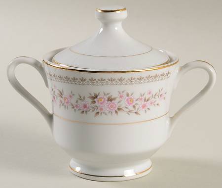French Garland Sugar Bowl & Lid