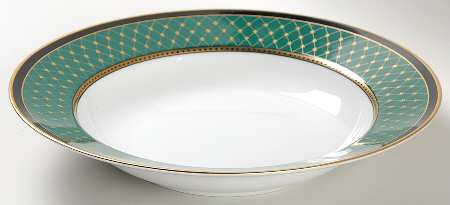 Chaumont II Teal Green Large Rim Soup Bowl